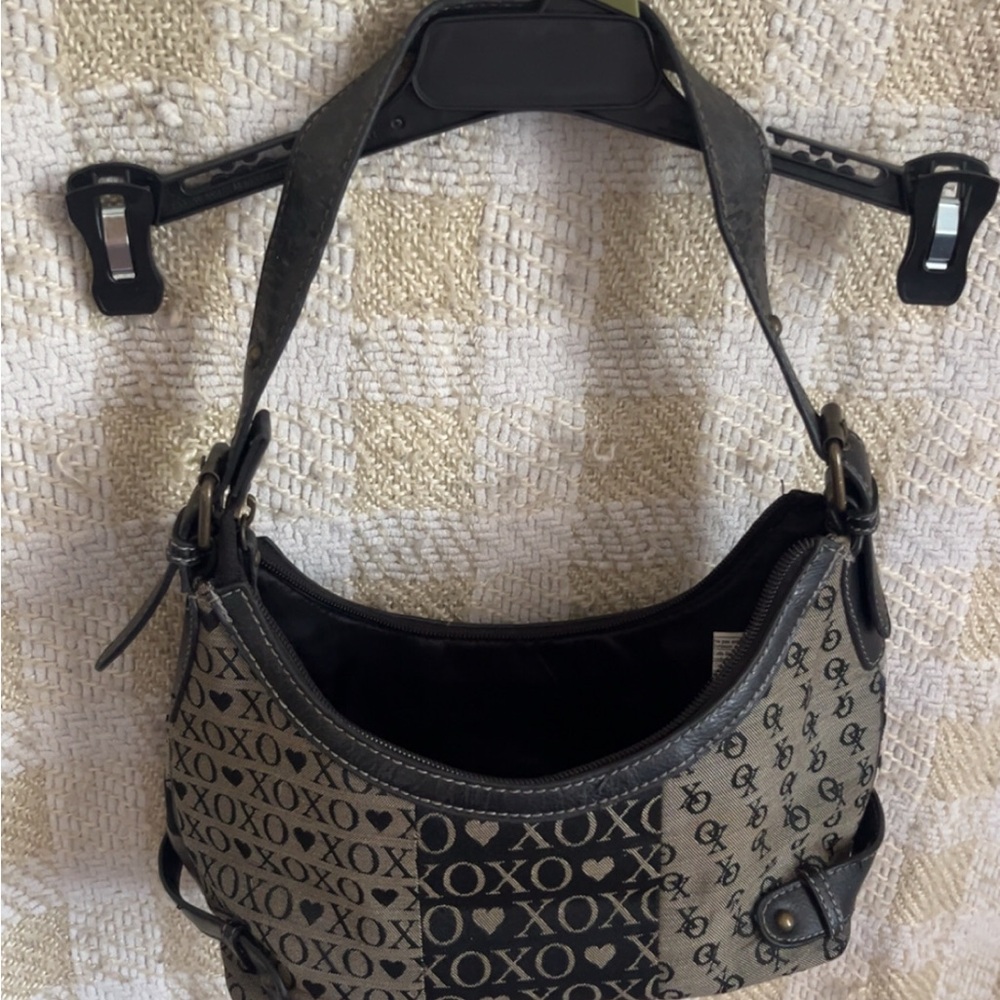 XOXO Black and Gray Geometric Shoulder Bag